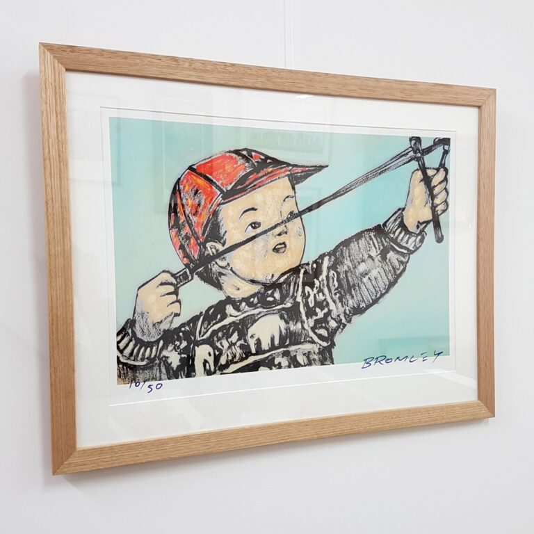 Tasmanian Oak with beeswax finish. Print by David Bromley