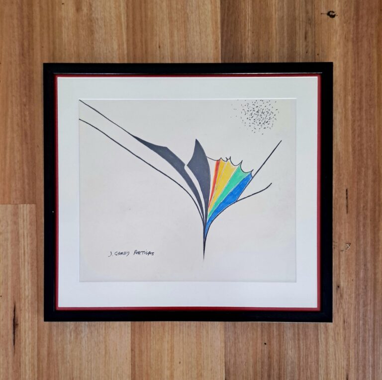 Indian Ink with double mat and reflection-control glass