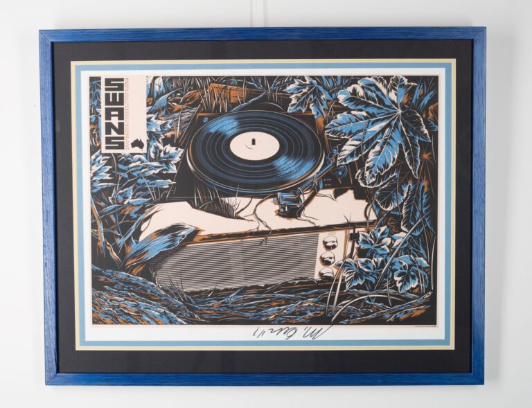 Custom Blue Stain picture frame. Artwork by Ken Taylor